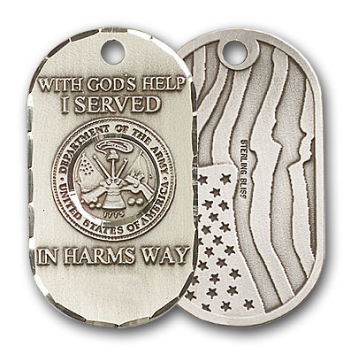 Sterling Silver Army Pendant