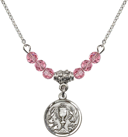 18-Inch Necklace with 4mm Rose Beads