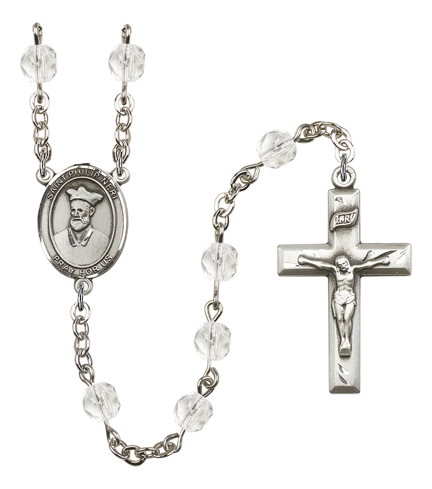 Saint Philip Neri Rosary with Crystal Beads