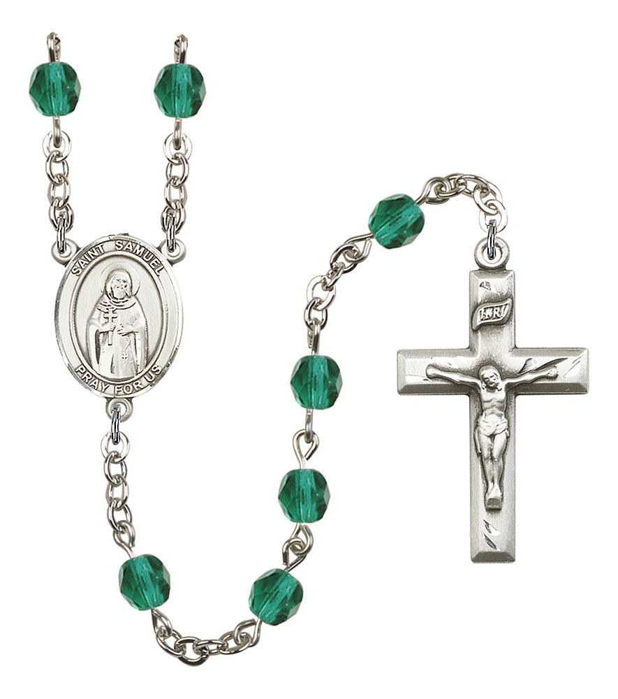 Saint Samuel Engravable Rosary with Zircon Beads