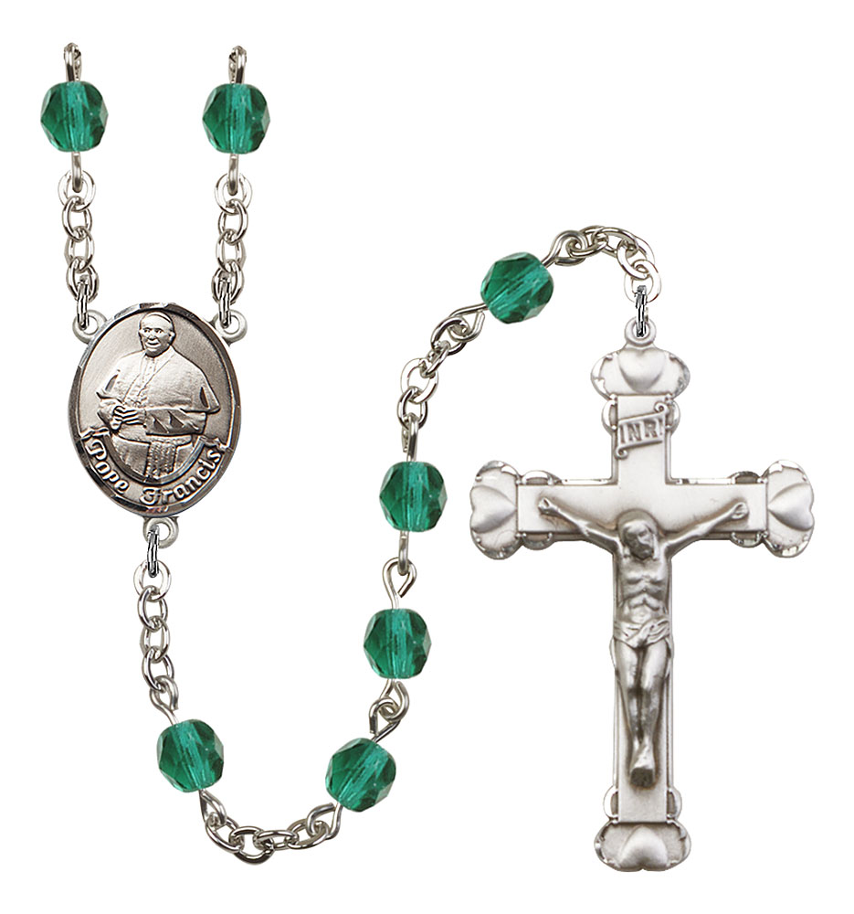 Pope Francis Rosary with Zircon Beads