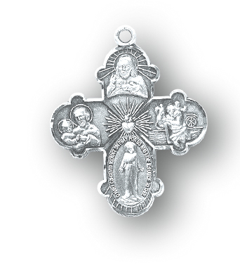 Sterling Silver 4-Way Medal