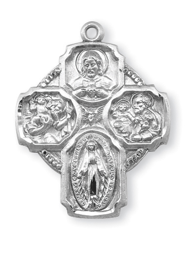Sterling Silver 4-Way Medal