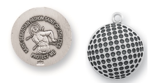 Sterling Silver St. Sebastian Golf Athlete Medal