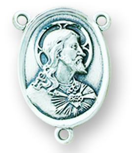 Sterling Silver Scapular Rosary Center