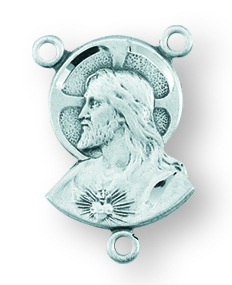 Sterling Silver Scapular Rosary Center