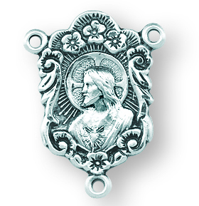 Sterling Silver Scapular Rosary Center