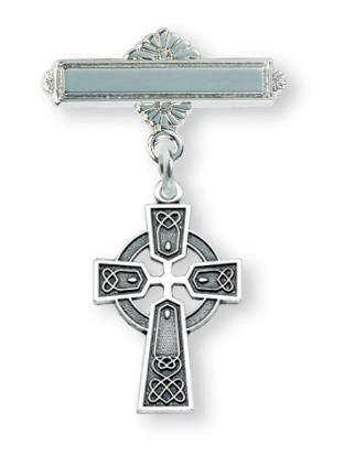 Sterling Silver Baby Celtic Cross Pin