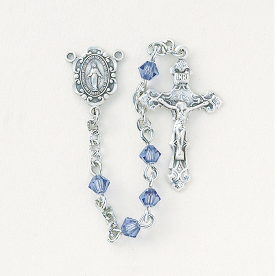Tanzanite Finest Austrian Crystal Rosary - Engravable
