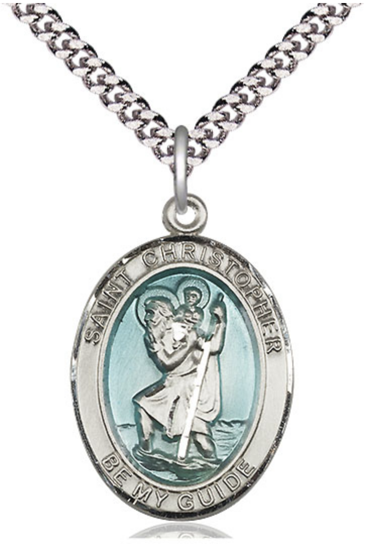 Sterling Silver St. Christopher Pendant