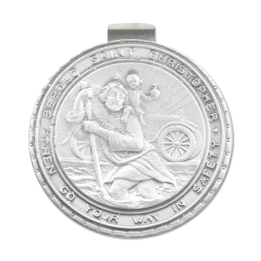 Round St. Christopher Visor Clip 3-Pack