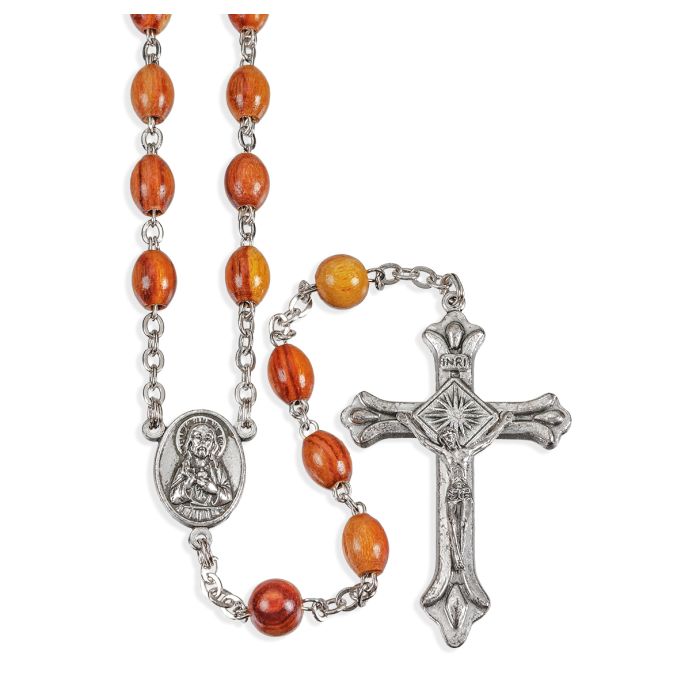 Rosewood Bead Rosary