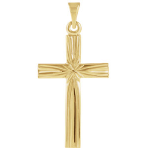 14K Gold 22x14 MM Cross Pendant