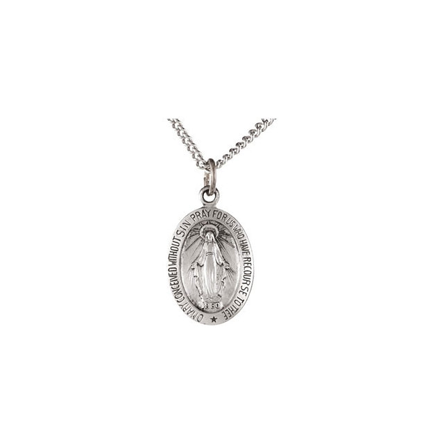 Small Sterling Silver Miraculous Medal - 40% Off