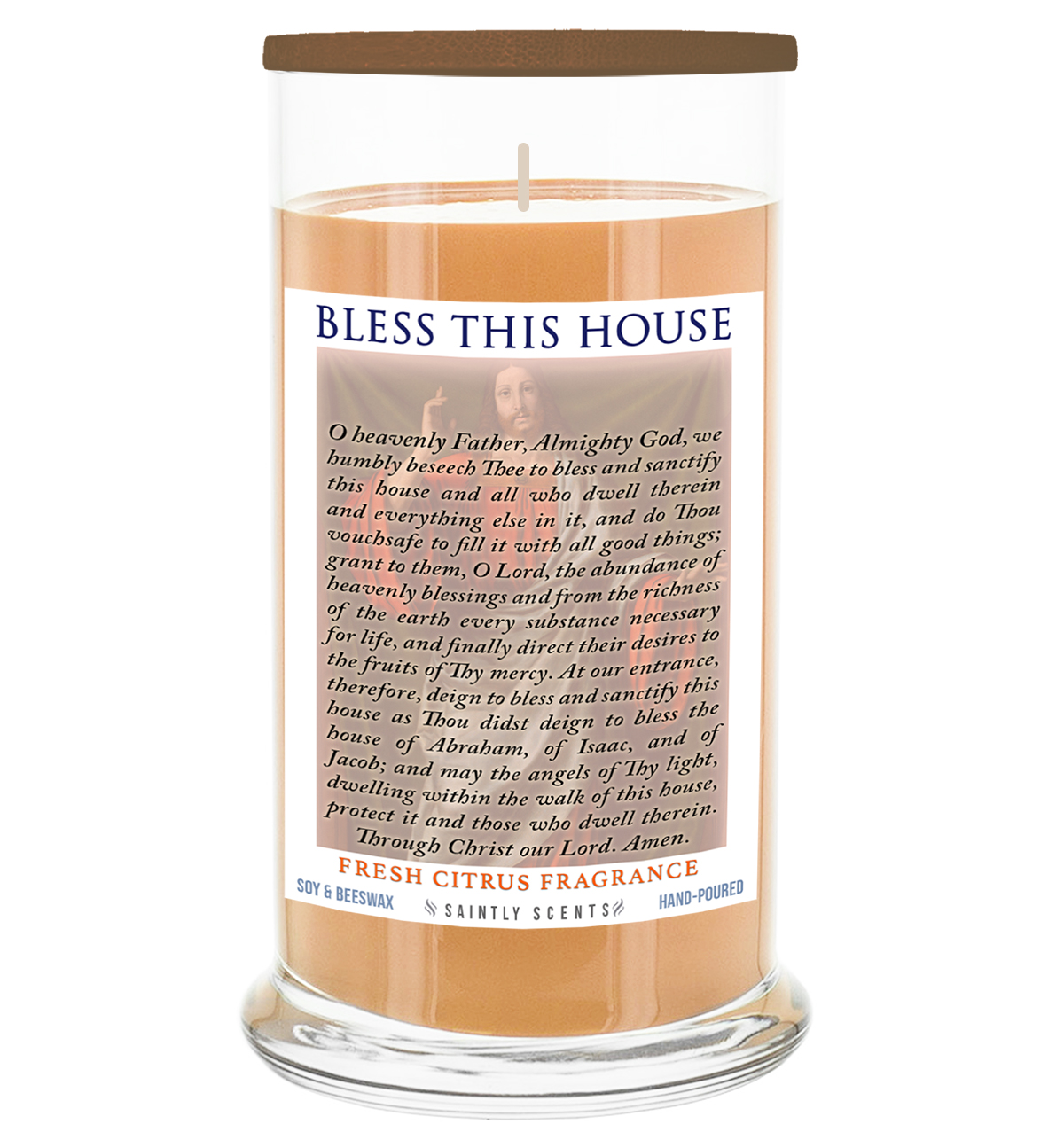 Bless This House Scented Prayer Candle - Fresh