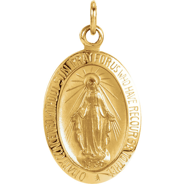 14K Gold Small/Medium Miraculous Medal