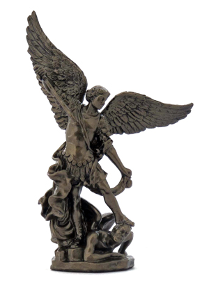 St. Michael Hand-Painted Cold-Cast Bronze 4"