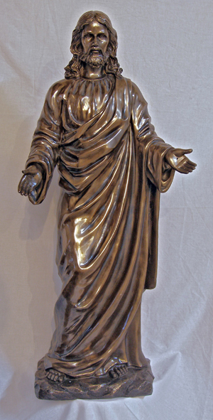 Welcoming Christ In Cold Cast Bronze Indoor 42"