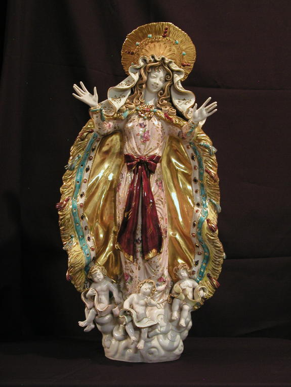 Assumption Hand-Painted Ceramic 28"