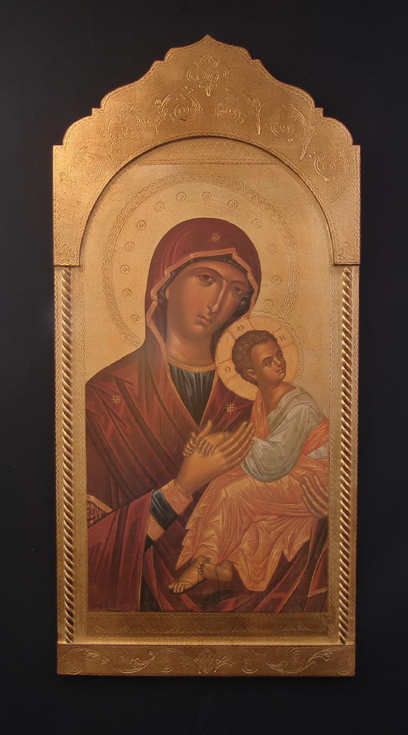 Madonna And Child Icon Florentine Plaque