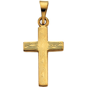 14K Yellow Gold Cross Pendant