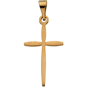 14K Yellow Gold Cross Pendant
