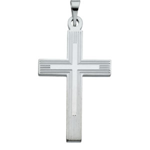Sterling Silver Extra Heavy Cross Pendant