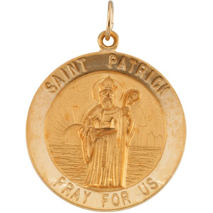 14K Yellow Gold St. Patrick Pendant