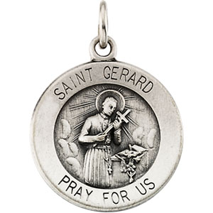 Sterling Silver St. Gerard Pendant with Chain