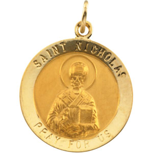 14K Yellow Gold St. Nicholas Pendant