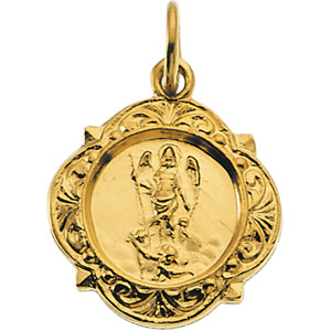 14K Yellow Gold St. Raphael Pendant