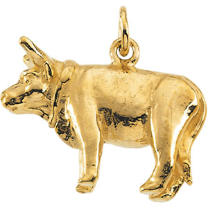 Sterling Silver Ox Pendant with Chain