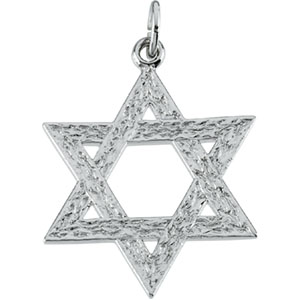 Sterling Silver Star Of David Pendant with Chain