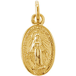 14K Yellow Gold Petite Miraculous Medal