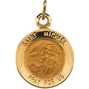 14K Yellow Gold St.Michael Pendant