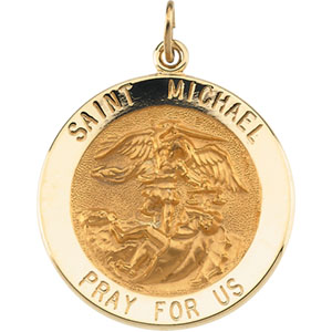 14K Yellow Gold St.Michael Pendant