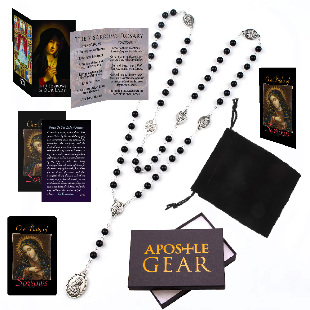 Seven Sorrows Rosary Devotional Set