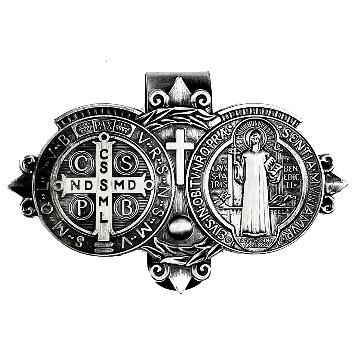 St. Benedict Medal Car Visor Clip - Gift Set