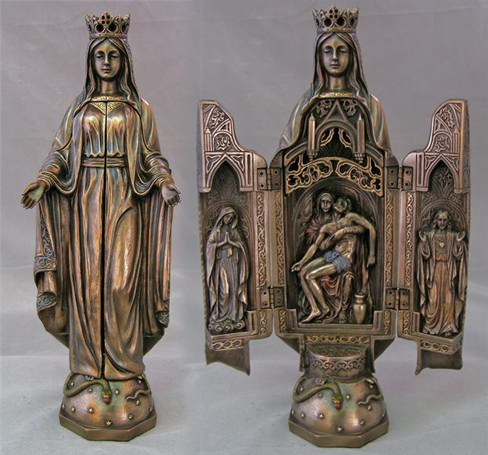Our Lady Of Sorrows 11" Statue Triptych