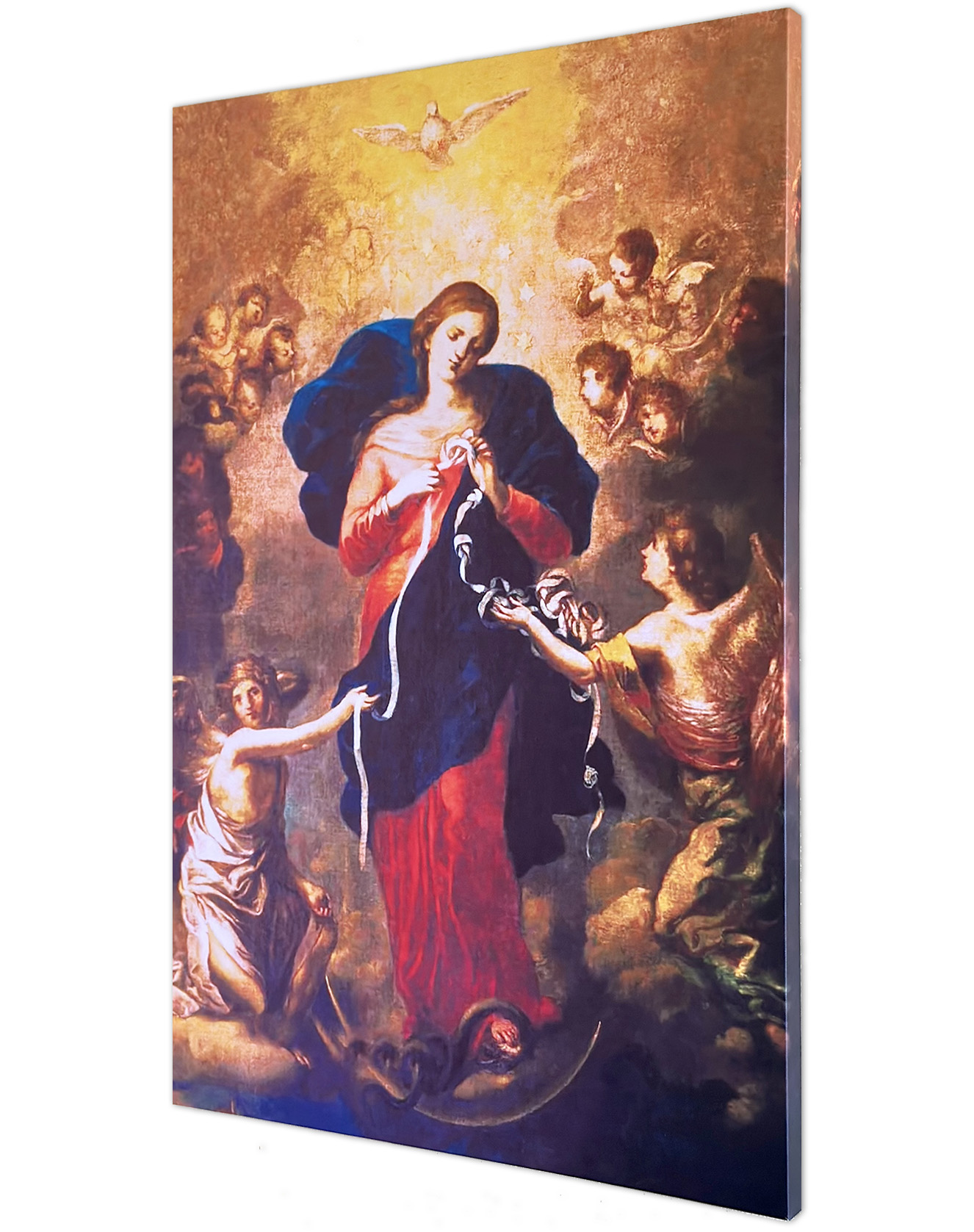 Our Lady Undoer of Knots Painting on Stretched Canvas - Large