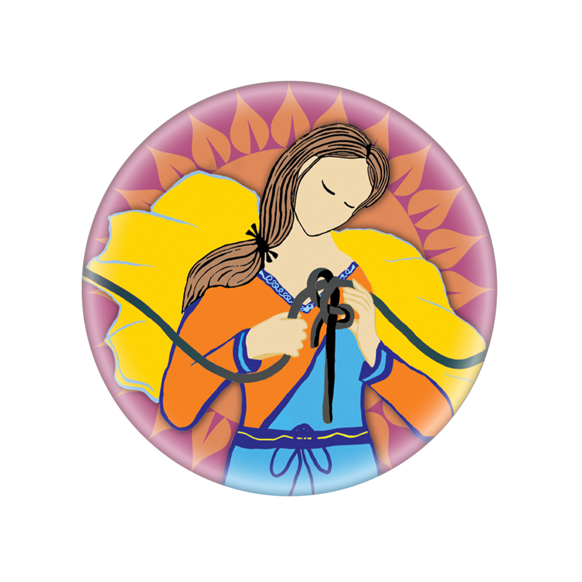 Undoer of Knots Glass Magnet