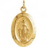14K Gold Small/Medium Miraculous Medal