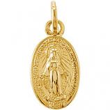 14K Yellow Gold Petite Miraculous Medal