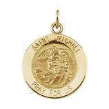 14K Yellow Gold St.Michael Pendant