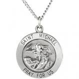 Sterling Silver St.Michael Pendant with Chain