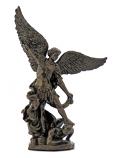 St. Michael Hand-Painted Cold-Cast Bronze 4"