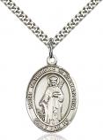 Sterling Silver St. Catherine of Alexandria Pendant