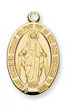 Gold over Sterling Silver Miraculous Medal