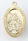 Gold over Sterling Silver Oval St. Michael Medal