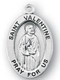 Sterling Silver Oval Shaped St. Valentine Medal